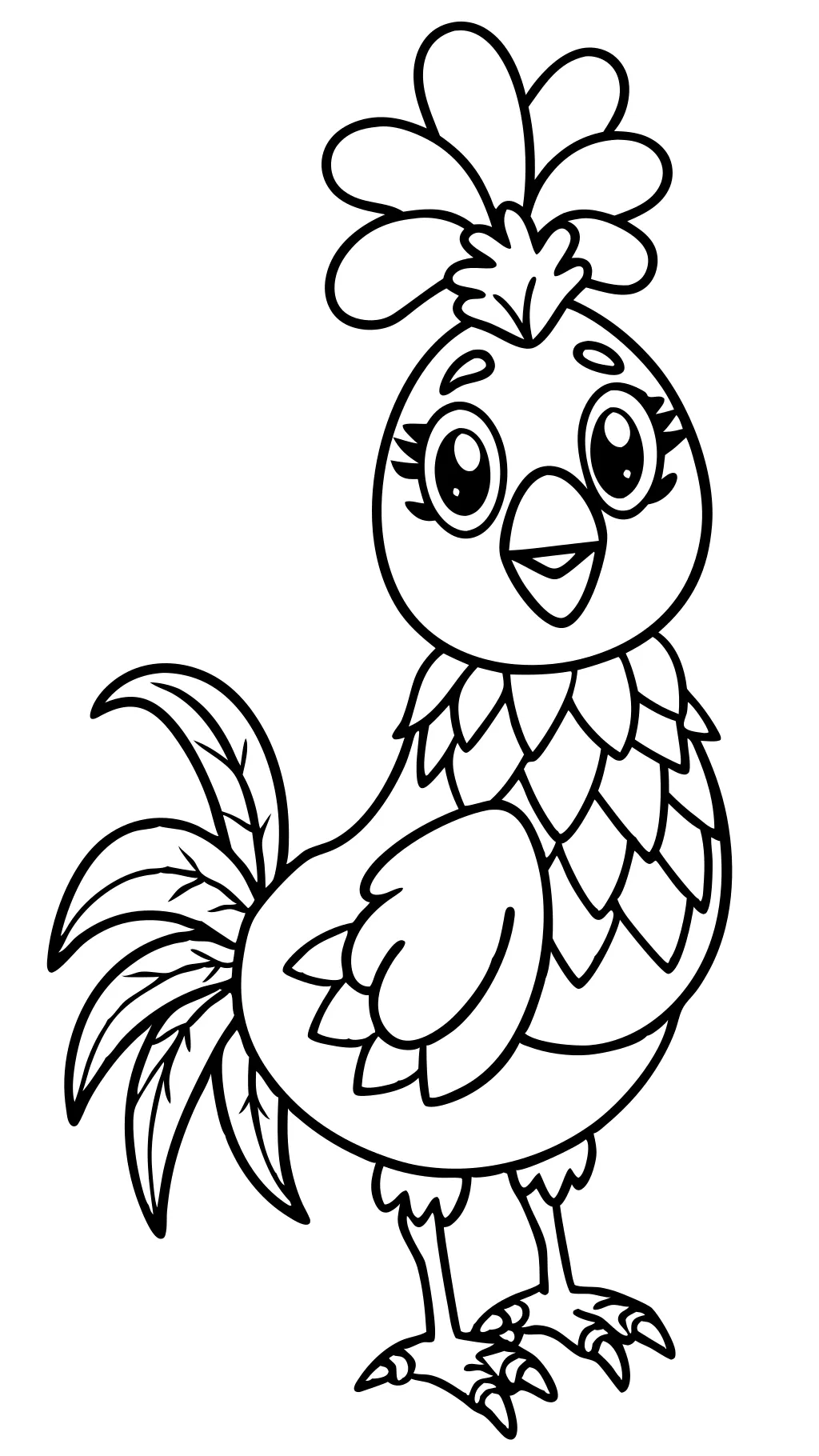 pollo de las páginas para colorear de Moana